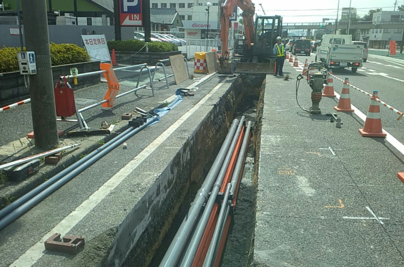 国道１号大路電線共同溝（西工区）工事