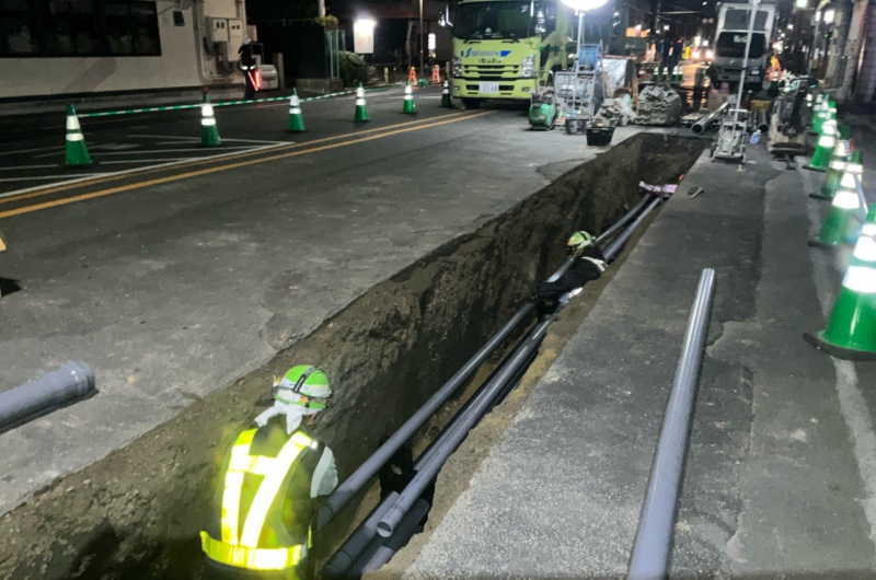 （総合評価）後院通電線共同溝及び道路改良工事（1・2工区)