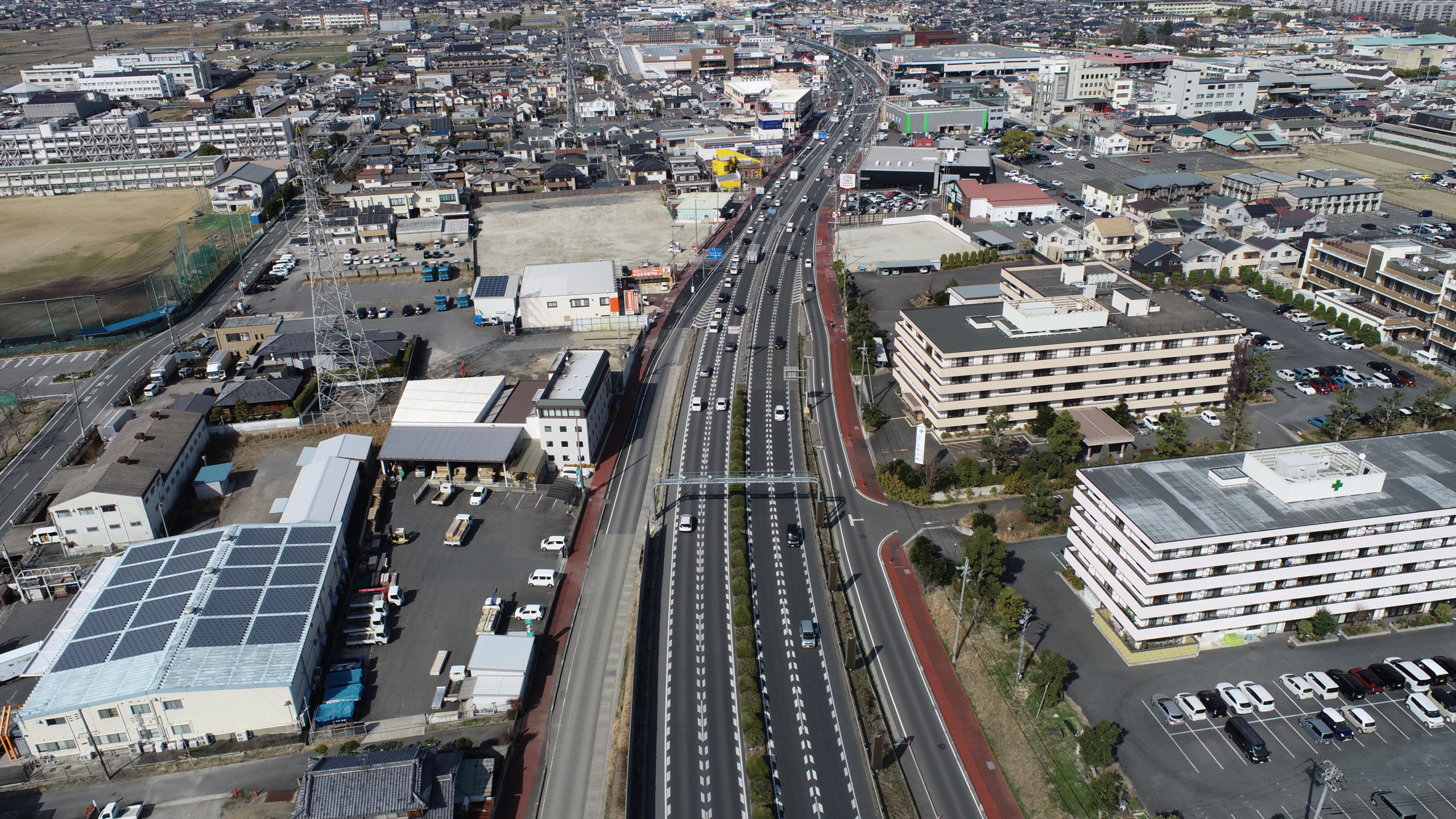 国道２４号奈良バイパス柏木西地区電線共同溝工事